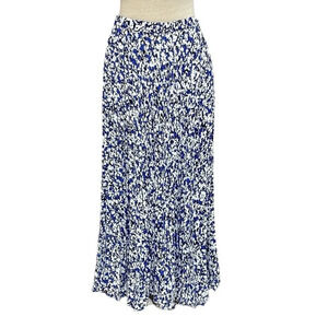 Halogen Nordstrom Skirt Women’s X Large XL Blue White Tutti Flare Maxi NWT